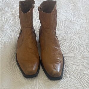 Aldo Brown Leather Western Boots